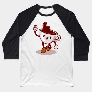 Coffee cup cartoon character Baseball T-Shirt